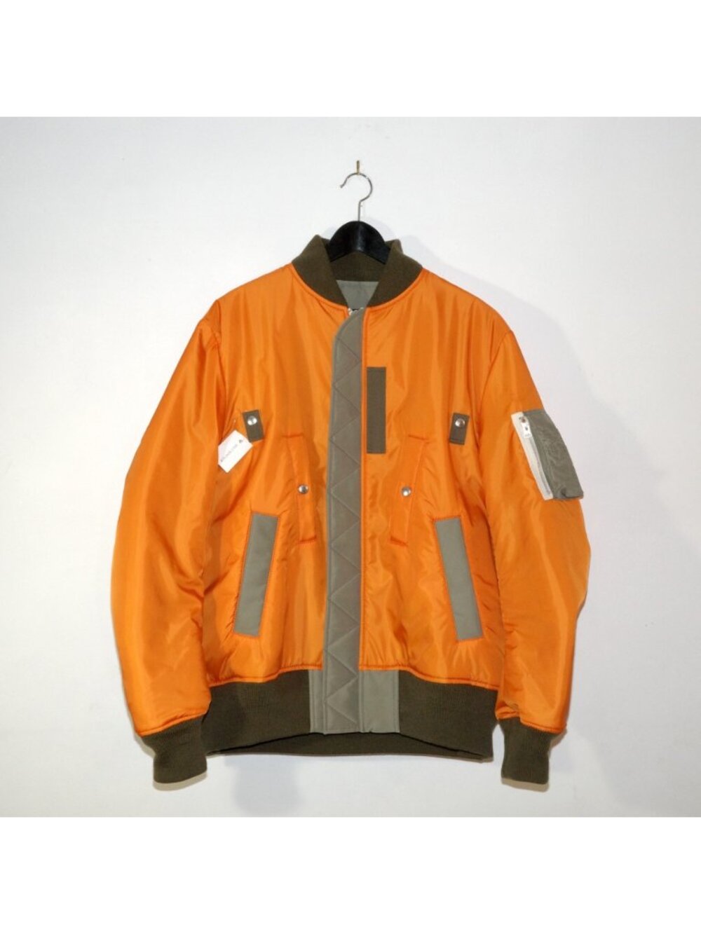 Sacai $1915 Reversible Zipped Bomber Jacket Blouson Nylon Twill Size 3 Large